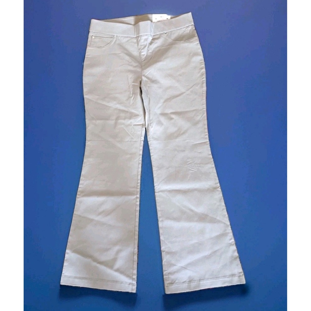 Inc Pull On Wide Leg Flare Beige High Rise Pants Size Large New with‎ Tags